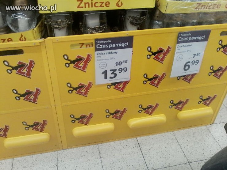 Promocja zniczy w TESCO