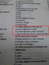 Pytanie na teście z języka Polskiego w 3 gim.
