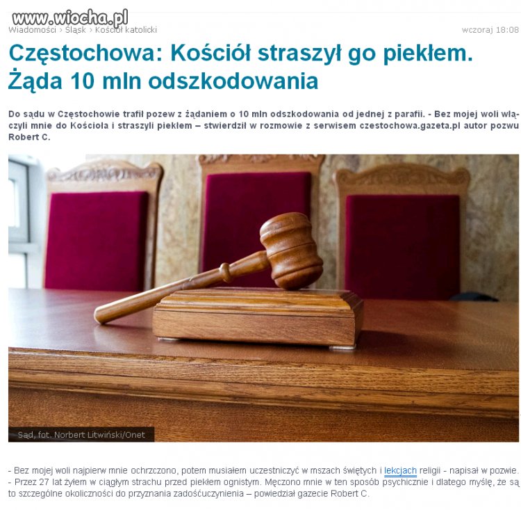 Straszyli go piekłem...