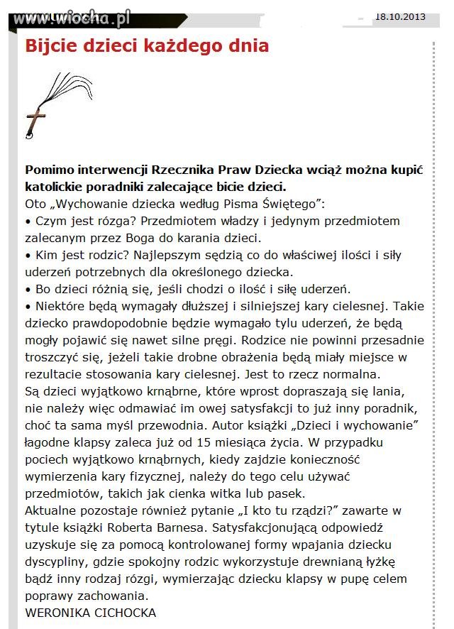 Poradniki zalecające bicie dzieci !!!