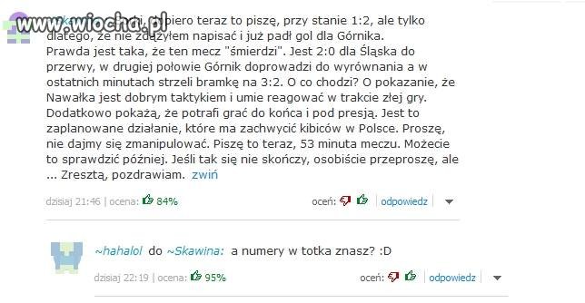Mecz Górnik - Śląsk właśnie tak się skończył