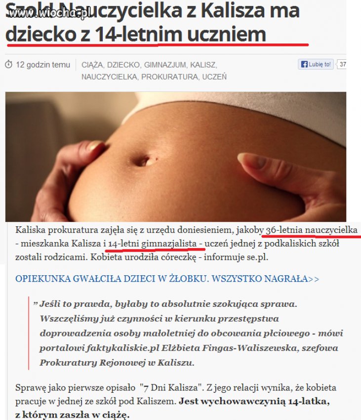 Nauczycielka ma dziecko z 14-letnim uczniem...