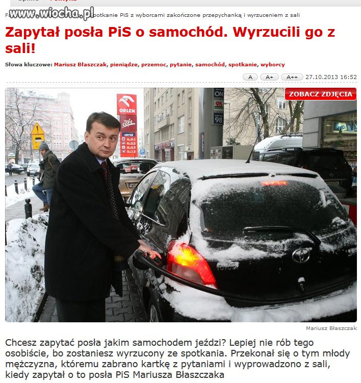 Najwyraźniej Mariusz ma jakieś kompleksy