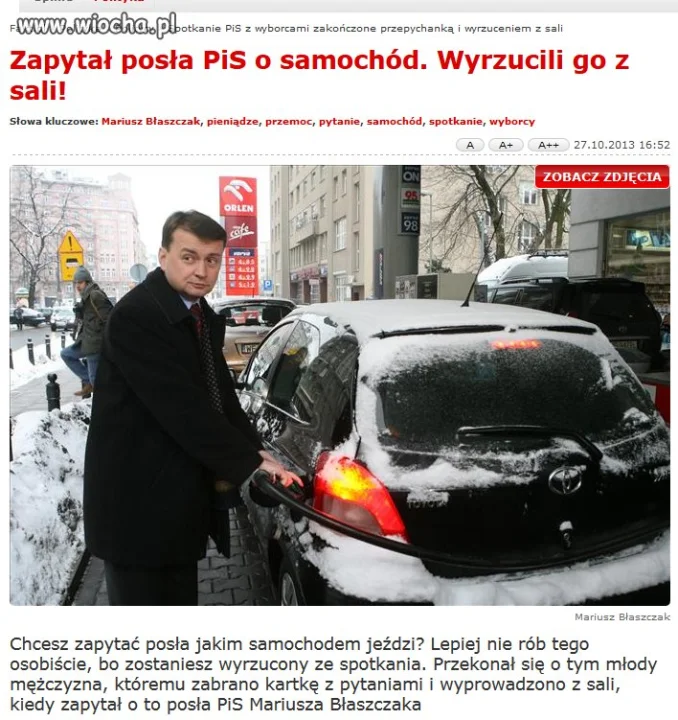 Najwyraźniej Mariusz ma jakieś kompleksy