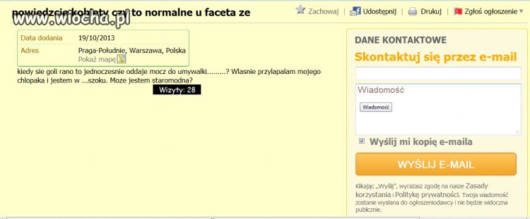 Mocz do umywalki!