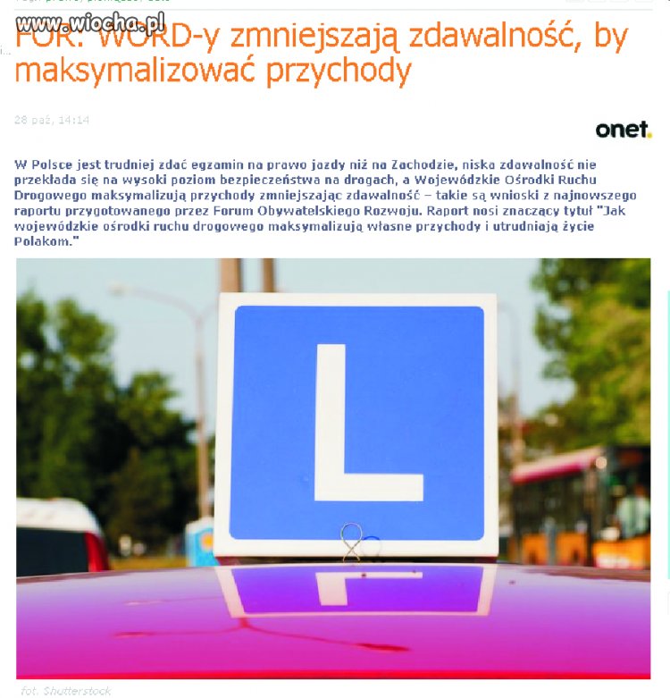 Najdroższe prawo jazdy w UE - Made in Poland