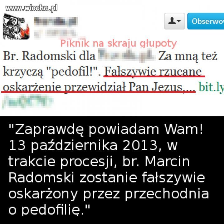 Mordę Jezusem wyciera ...