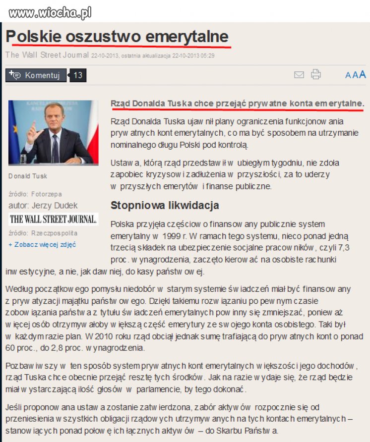 Polskie oszustwo emerytalne