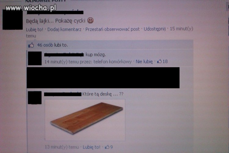Pokażę cycki za lajki