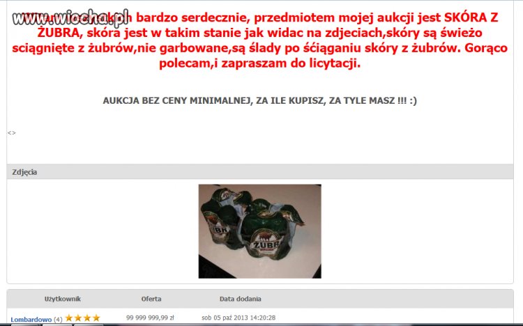 Skóra żubra