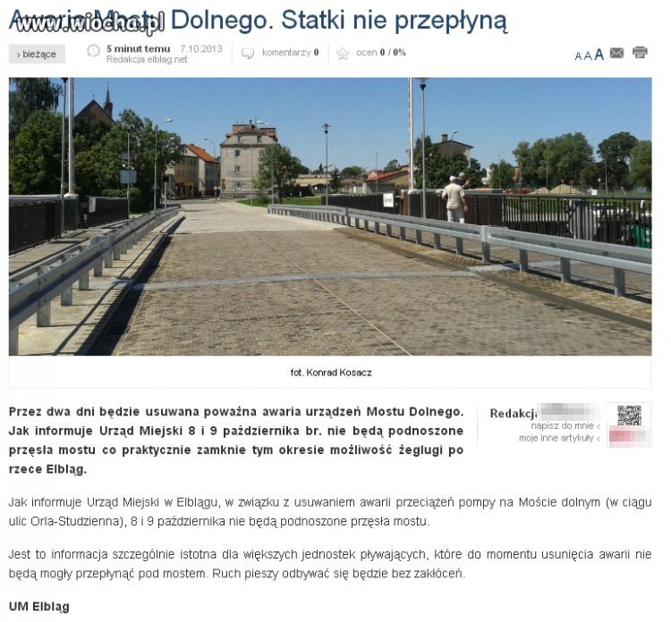 Nowe mosty dopiero co oddane do użytku...
