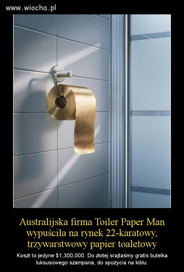 Papier toaletowy ze złota