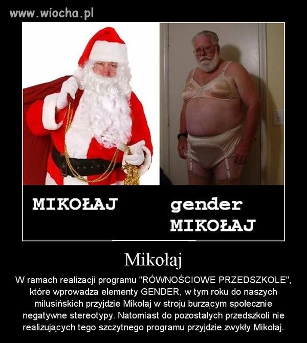 Mikołaj vs gender Mikołaj