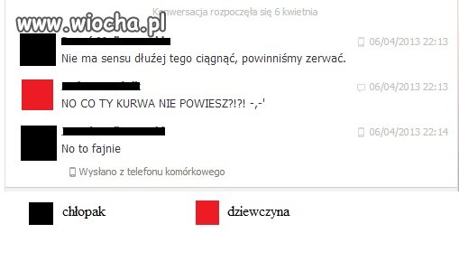 Bardzo dojrzałe zerwanie przez facebook'a