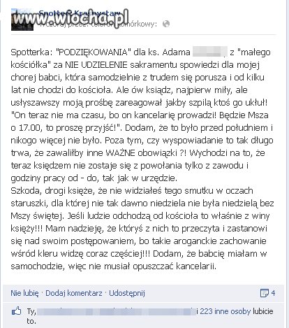 Przykre, że takich mamy księży...