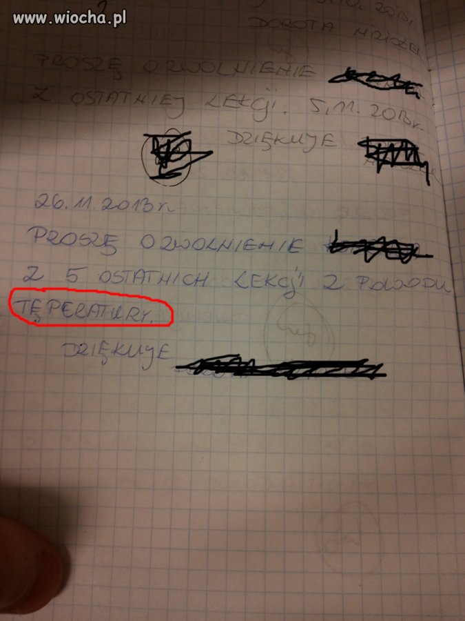 Takie tam w notesie kolegi