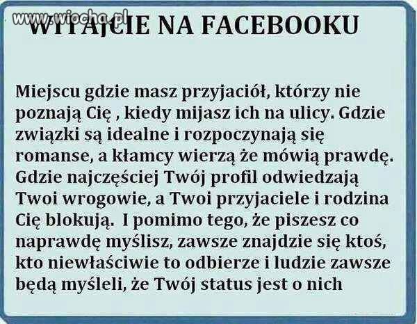 Witajcie na Facebooku