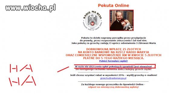 Jak nie zapłacisz, nie będzie rozgrzeszenia