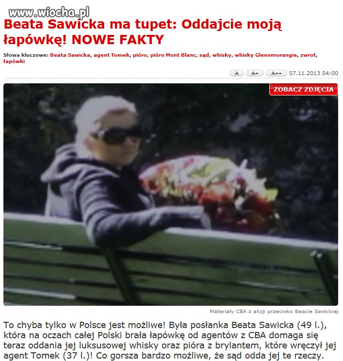 Oddajcie moją łapówkę