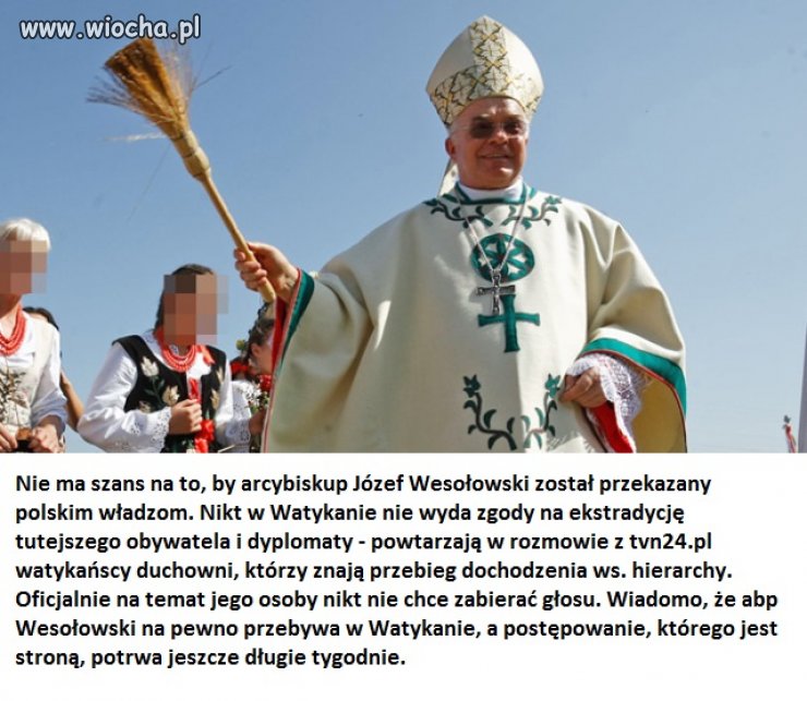 W Watykanie ani myślą o wydaniu abp. Wesołowskiego