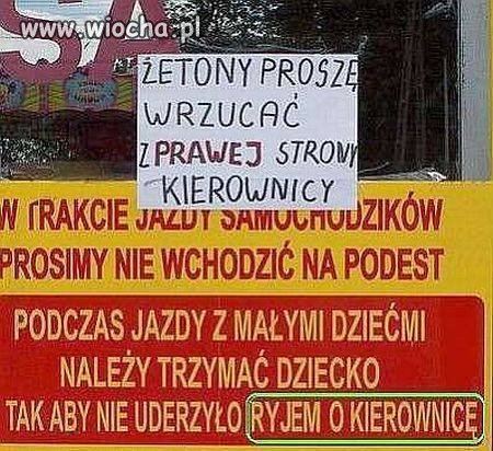 Ryjem o kierownice...