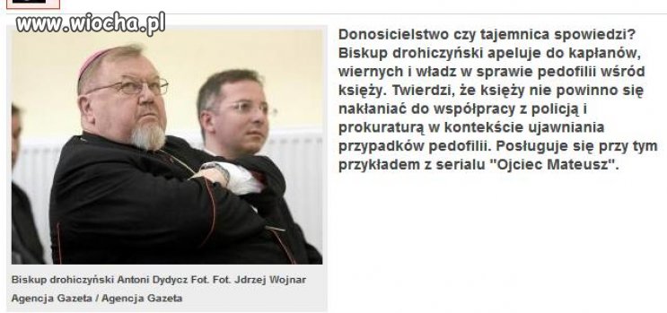 Ojciec Mateusz nakazuje mu kryć pedofilów? 
