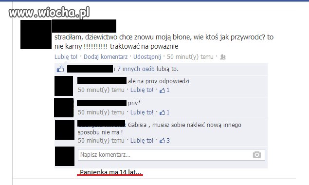 Straciła dziewictwo 