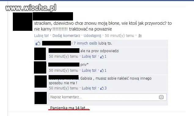 Straciła dziewictwo 