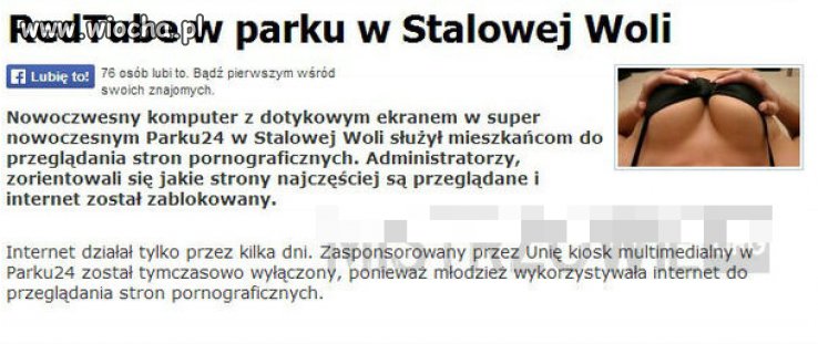 Porno w parku w Stalowej Woli...
