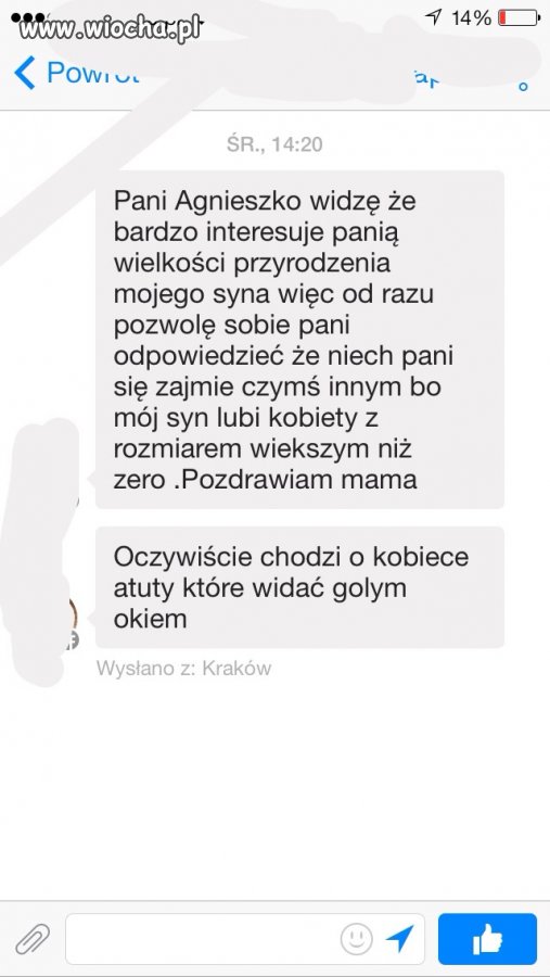 Mama broniąca wyśmiewanego syna przez dziewczyny