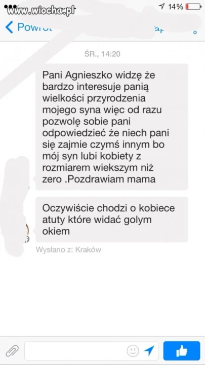 Mama broniąca wyśmiewanego syna przez dziewczyny