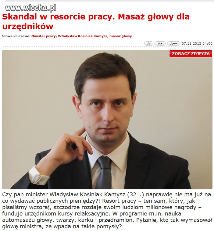 Masaż głowy dla urzędników