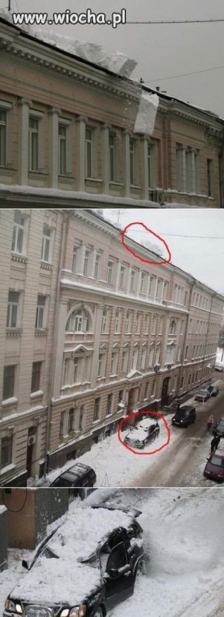 Idzie zima, uwaga na spady śniegu