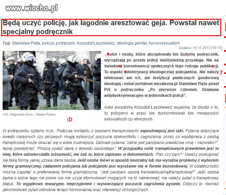 Jak fachowo aresztować Geja 