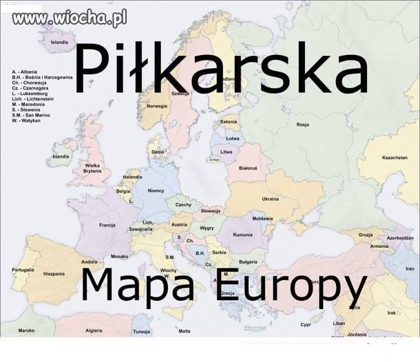 Piłkarska Mapa Europy