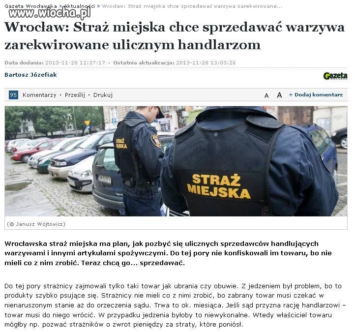 Straż miejska chce zachęcać do paserstwa???
