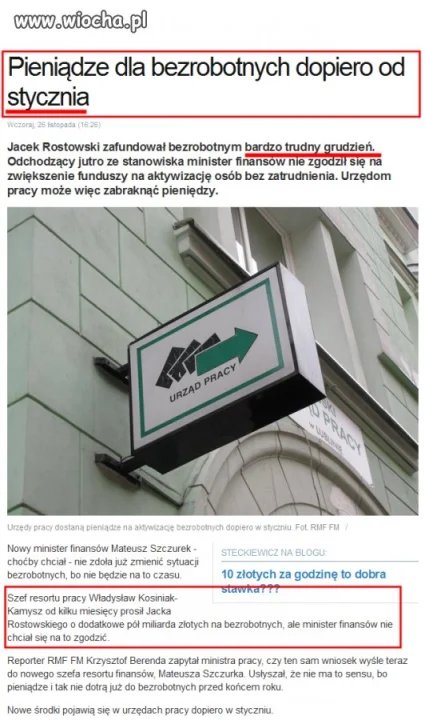 Jacek Rostowski ma w...bezrobotnych