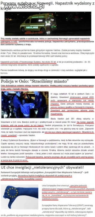 Tak się kończy tolerancja.