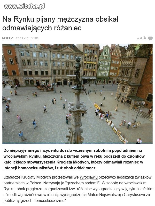 Obsikał odmawiających różaniec..