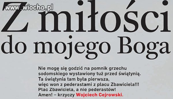Z milosci do mojego "BOGA" ...