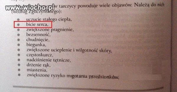 Nadmiar hormonów powoduje bicie serca.