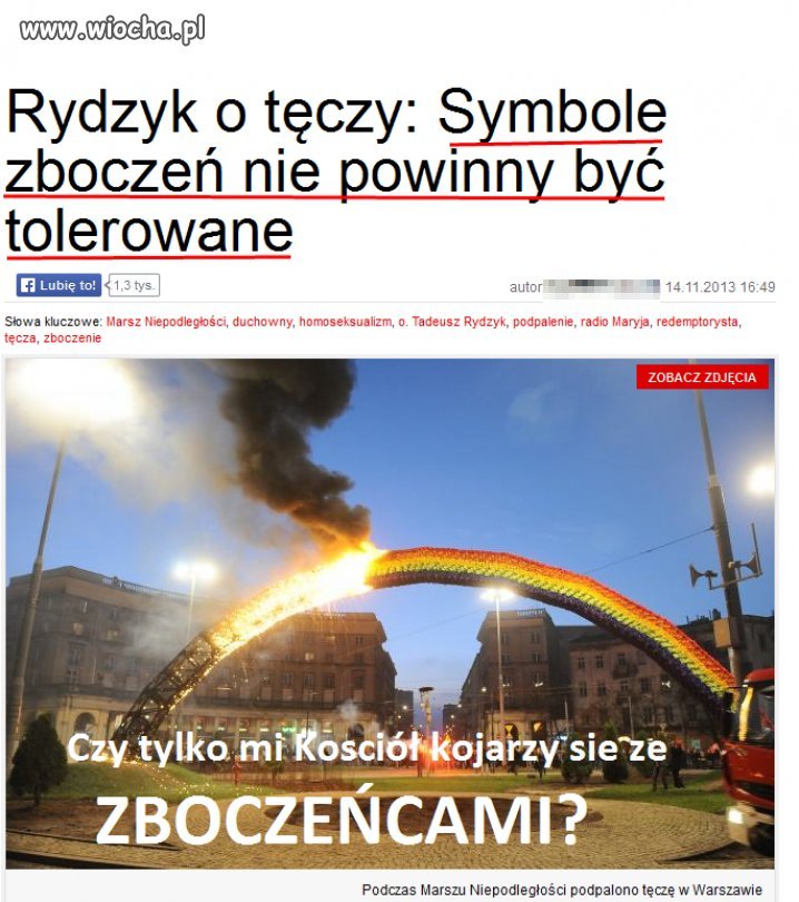 Symbole zboczeń nie powinny być