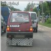 Kamazem jedzie