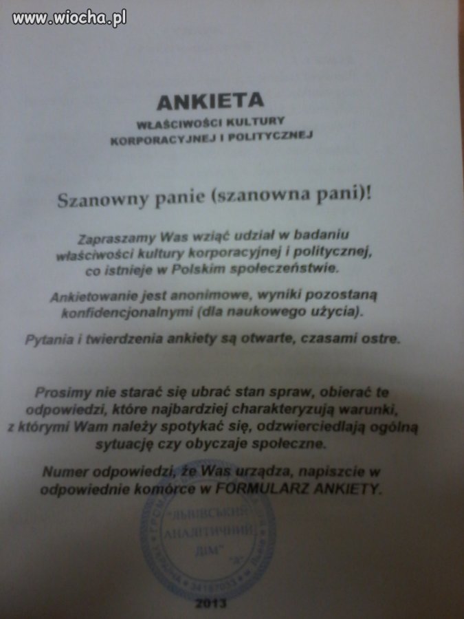 Ankieta przeprowadzona na studentach UWM 