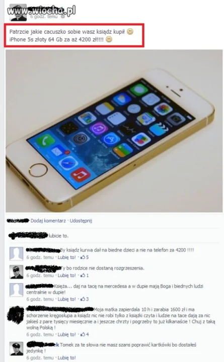Ksiądz daje 4000 za telefon