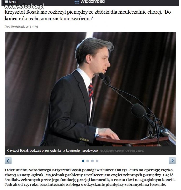 Lider Ruchu Narodowego ma problem...