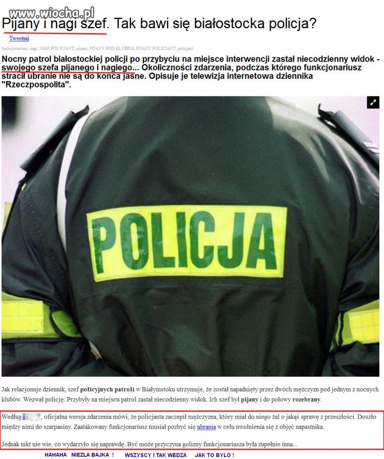 Tak się bawi białostocka Policja