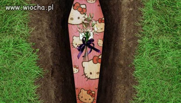 Trumna a la hello kitty