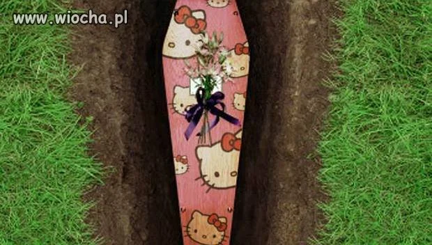 Trumna a la hello kitty