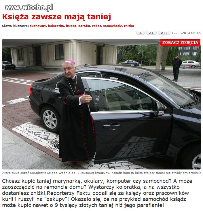 Księża zawsze mają taniej